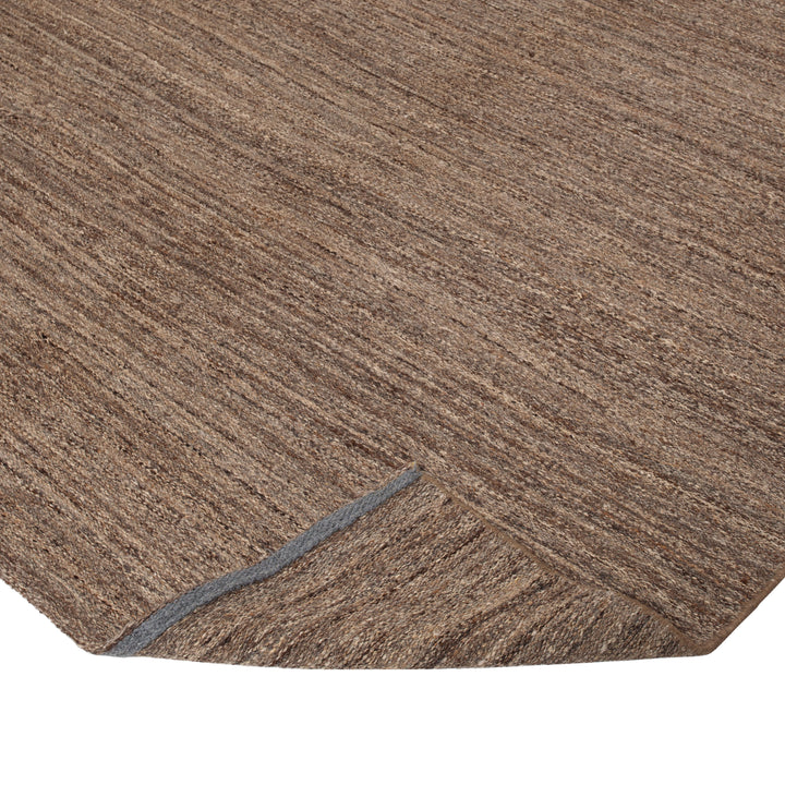 Beige Flatweave Wool Rug - 6'4" x 10'2"