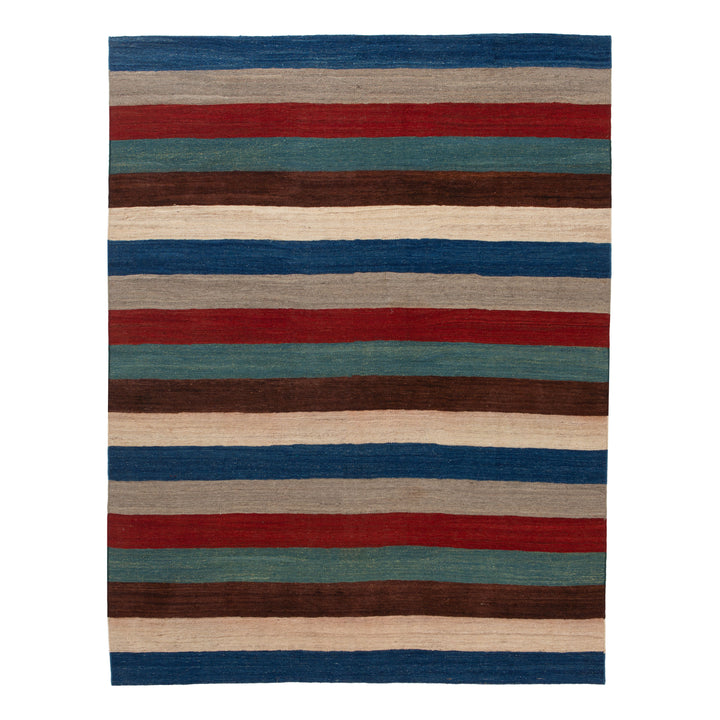 Multi Flatweave Wool Rug - 7'7" x 9'9"