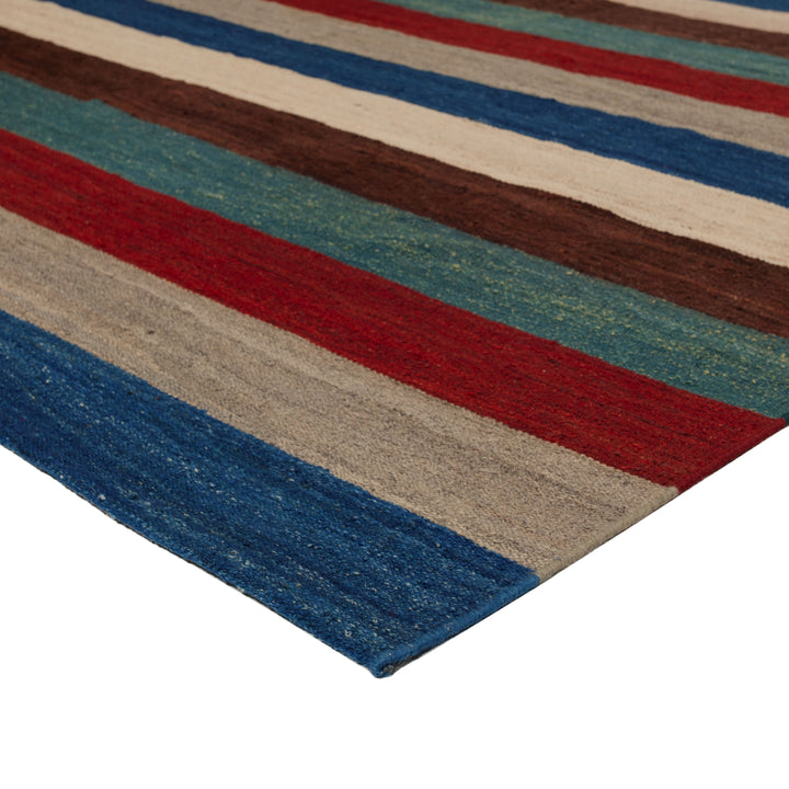 Multi Flatweave Wool Rug - 7'7" x 9'9"