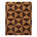 Brown Modern Geometric Wool Rug - 8' x 10' Default Title