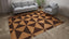 Brown Modern Geometric Tibetan Wool Rug - 8' x 10'