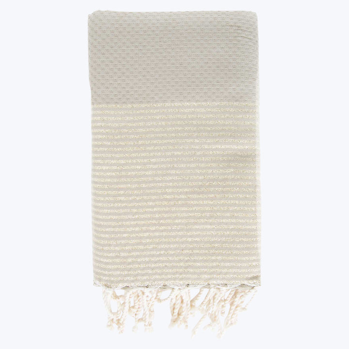 Lurex Fouta Towel Beige/Gold Lurex
