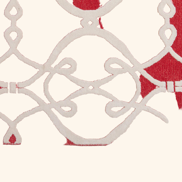 Red Transitional Mosaic Wool Rug - 8' x 10' Default Title