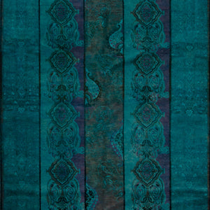 Blue Overdyed Wool Rug - 5'1" x 14'1" Default Title - hover