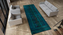 Blue Samsara Wool Runner - 5'1" x 14'1"