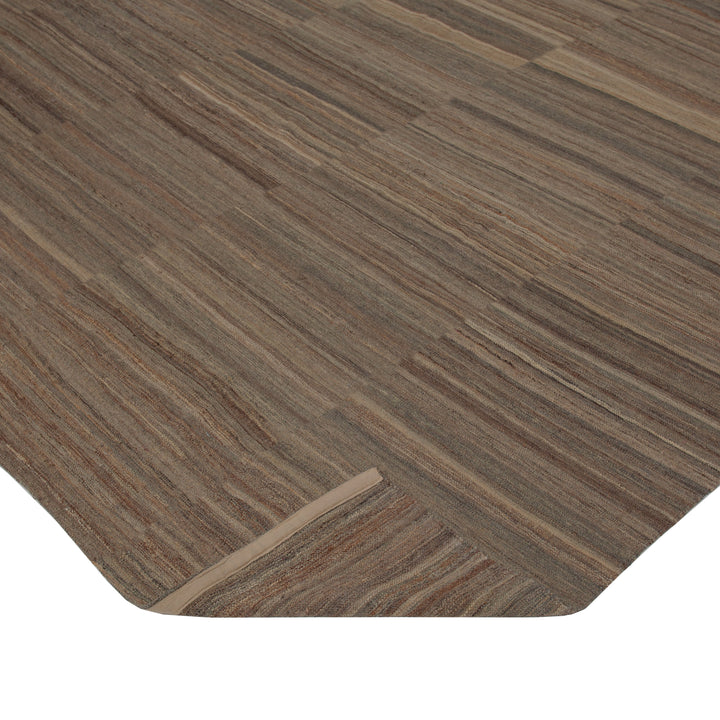 Brown Flatweave Wool Rug - 10' x 12'