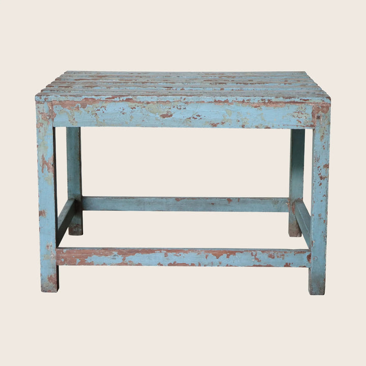 Vintage Blue Chippy Table