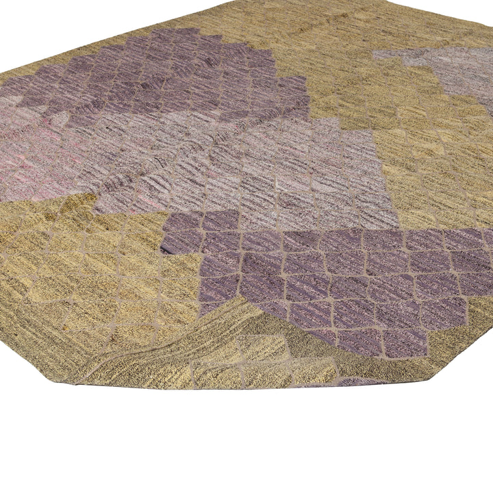 Purple Vintage Flatweave Wool Rug - 8'7" x 10'4" Default Title