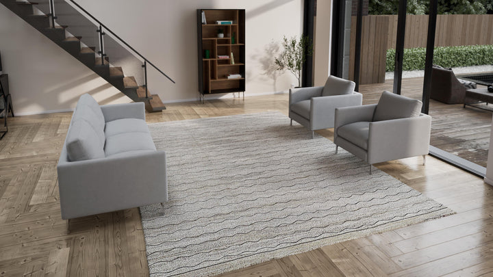 Grey Flatweave Wool Rug - 10'2" x 14'2"