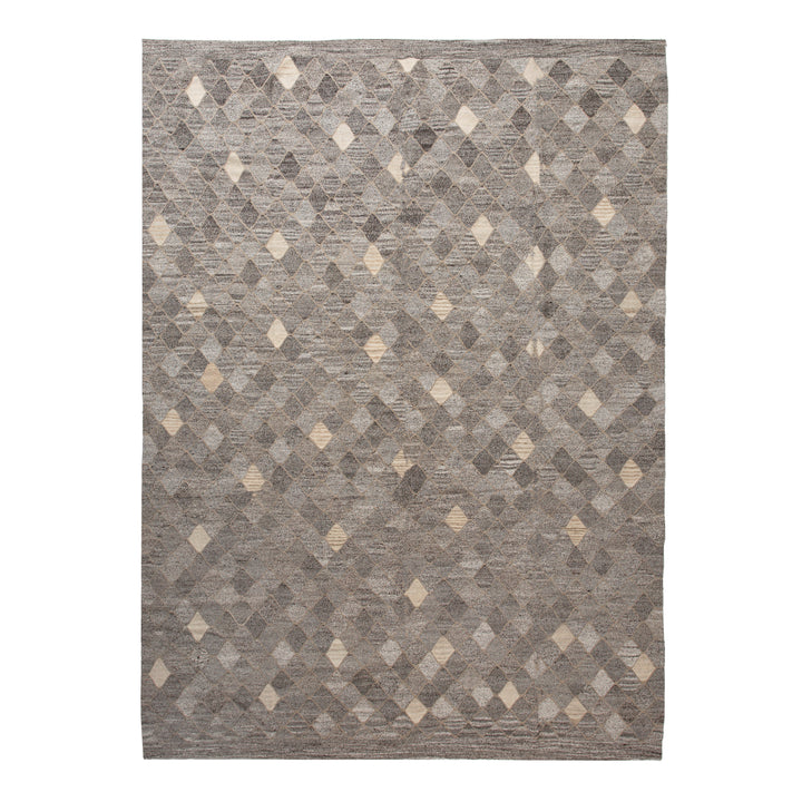 Grey Flatweave Wool Rug - 10'1" x 13'11" Default Title