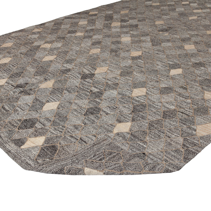 Grey Flatweave Wool Rug - 10'1" x 13'11" Default Title