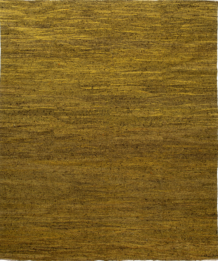 Yellow Flatweave Wool Rug - 8'8" x 10'2"