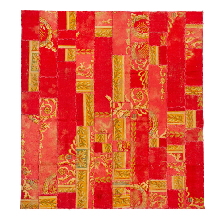 patchwork Wool Rug - 10' x 10'8"