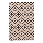 Pink and Brown Flatweave Cotton Rug - 3'6" x 5'6"