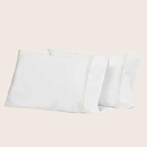 Gramercy Sheets & Pillowcases, White/Ivory Pillowcase Pair / Standard
