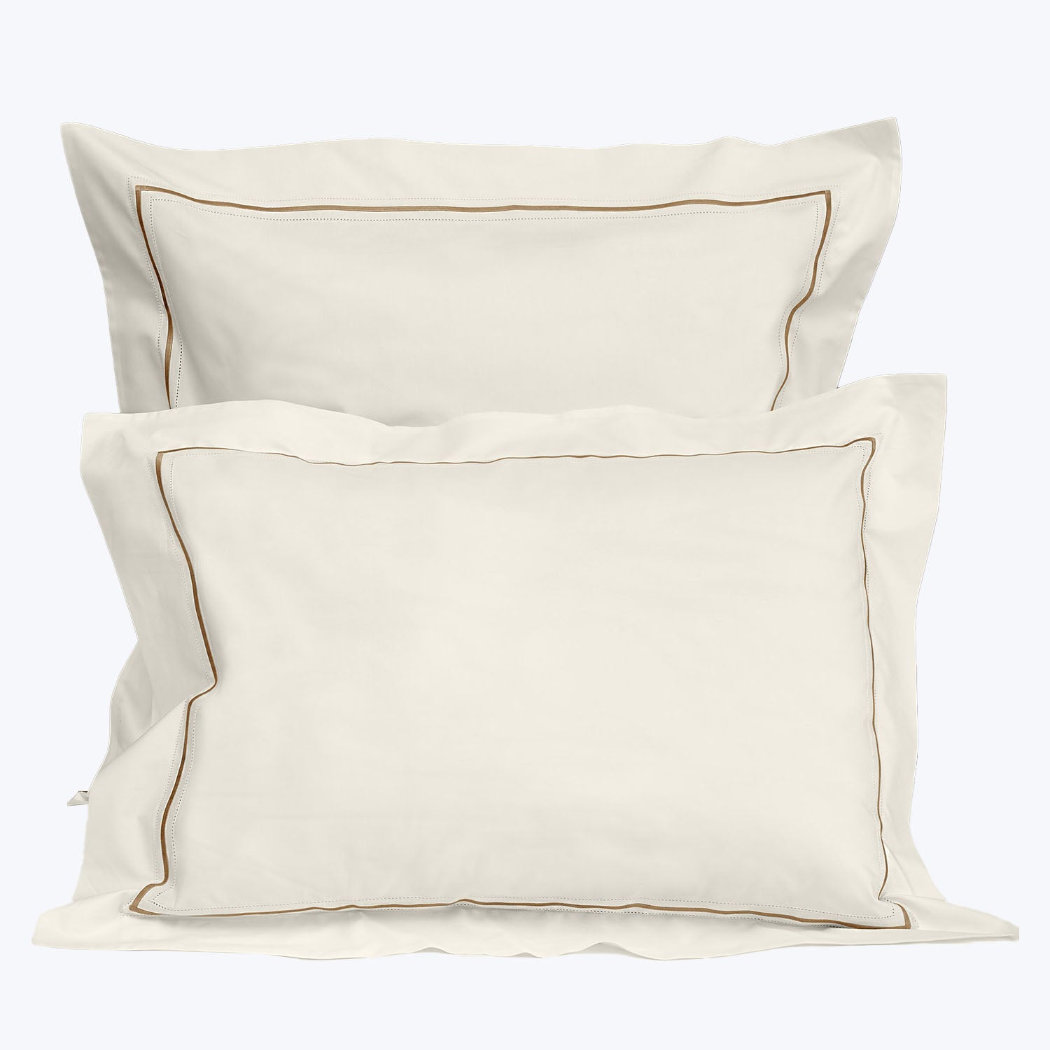 Gramercy Duvet & Shams, Ivory/Coffee Pillow Sham / Standard