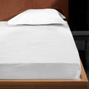 Viola Sheets & Pillowcases Fitted Sheet / Cal-King / White