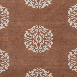 Light Brown Medallion Flatweave Chenille Rug - 3'6" x 5'6" - hover