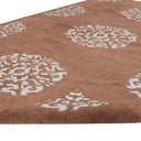 Light Brown Medallion Flatweave Chenille Rug - 3'6" x 5'6"