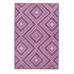Purple Diamond Flatweave Chenille Rug - 3'6" x 5'6"