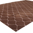 Brown Modern Cotton Rug - 10' x 14'4" Default Title