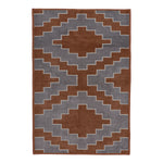 Brown and Grey Flatweave Chenille Rug - 3'6" x 5'6"