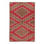 Brown and Red Flatweave Chenille Rug - 3'6" x 5'6"