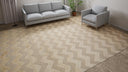 Beige Modern Wool Rug - 10' x 14'3"