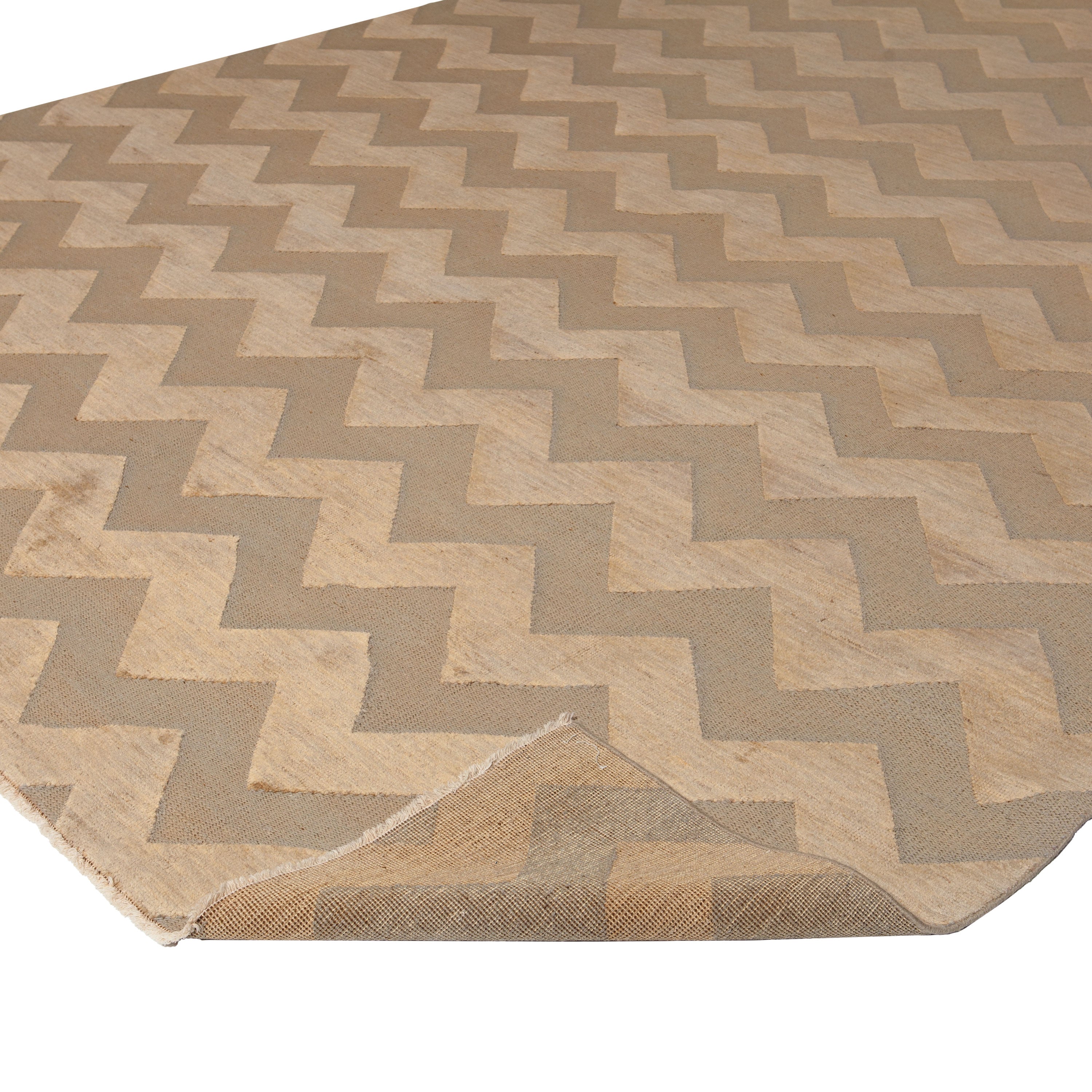 Beige Modern Wool Rug - 10' x 14'3" Default Title