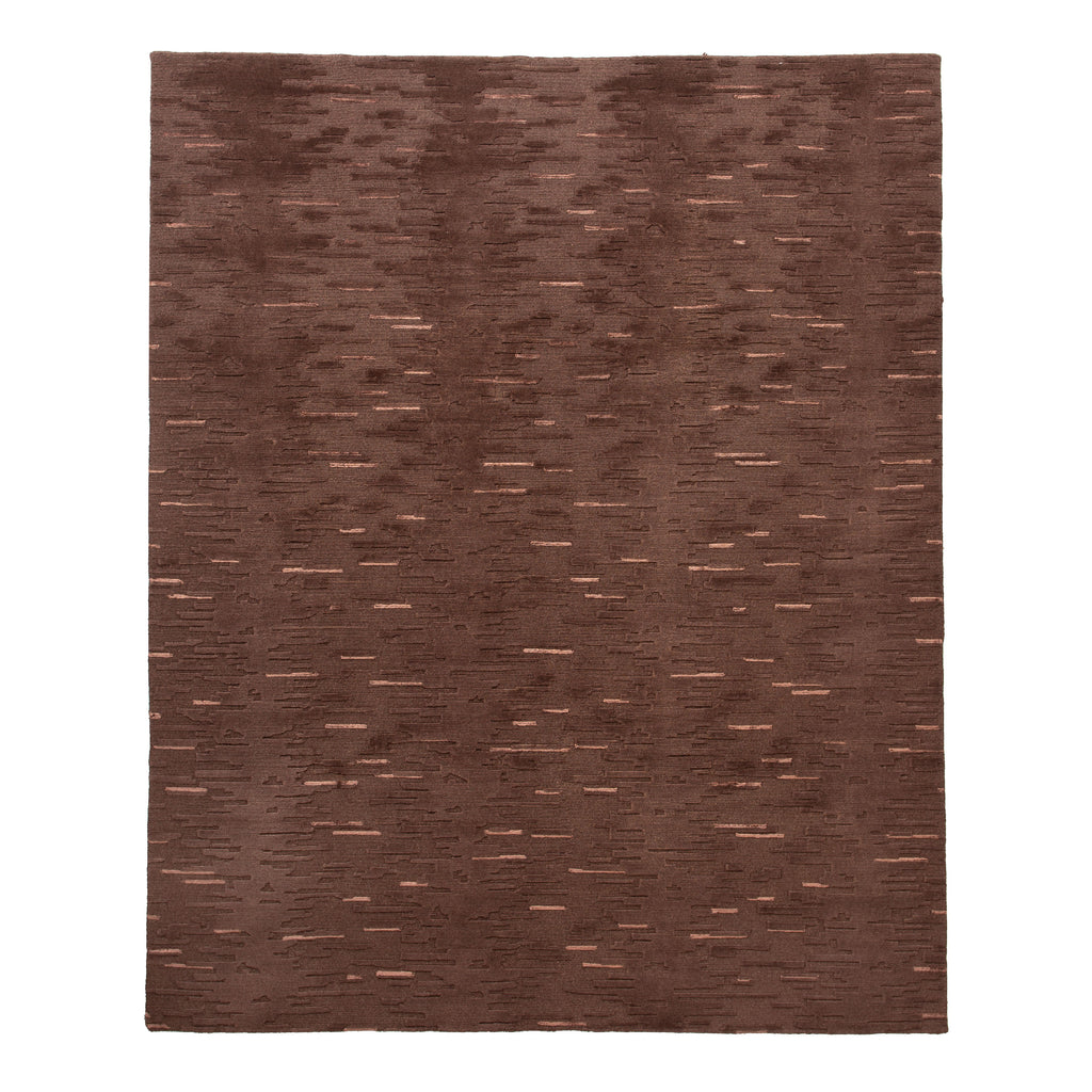 Brown Modern Wool Blend Rug - 7'11" x 9'10" Default Title