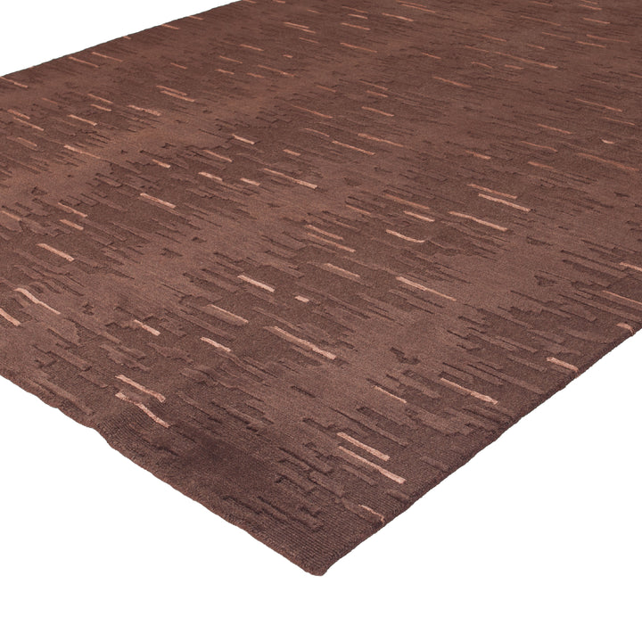 Brown Modern Wool Blend Rug - 7'11" x 9'10" Default Title
