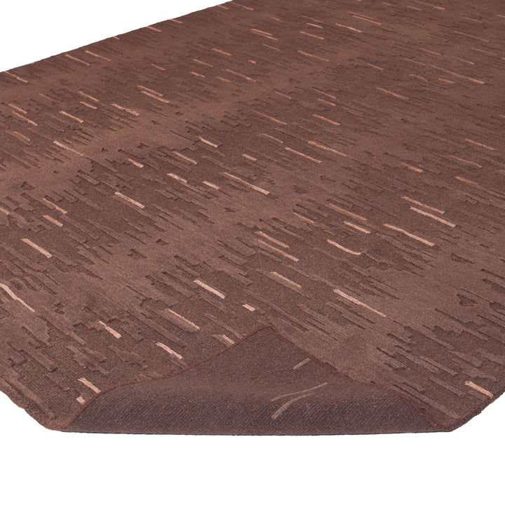 Brown Modern Wool Blend Rug - 7'11" x 9'10" Default Title