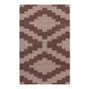Brown Geometric Flatweave Cotton Rug - 3'6" x 5'6"