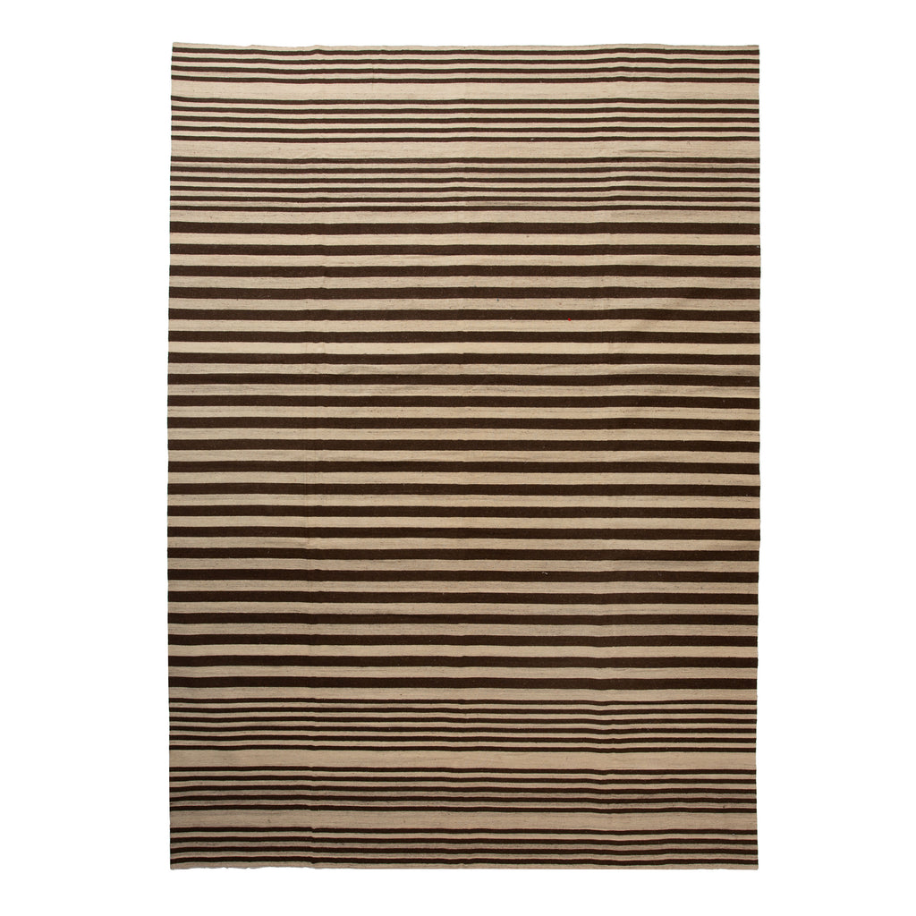 Brown Flatweave Wool Rug - 10" x 14' Default Title