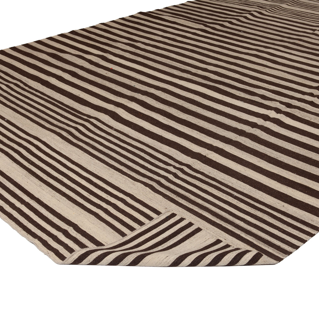 Brown Flatweave Wool Rug - 10" x 14' Default Title