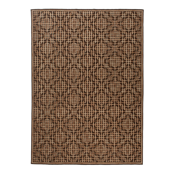 Brown Modern Wool Rug - 10' x 13'10"