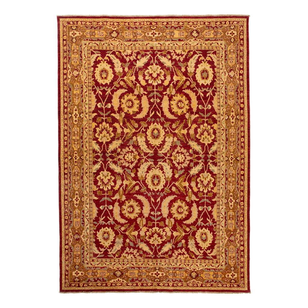 Red Traditional Wool Rug - 9' x 12'11"