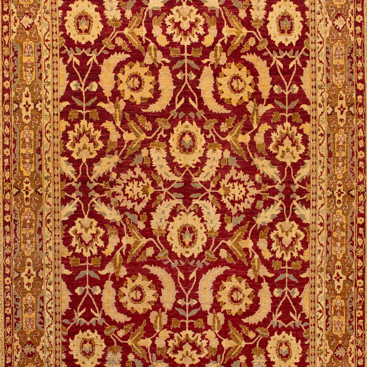 Red Traditional Wool Rug - 9' x 12'11"