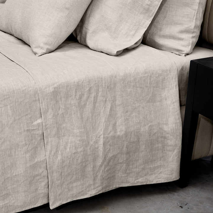 Donatella Sheets & Pillowcases, Natural Flat Sheet / King