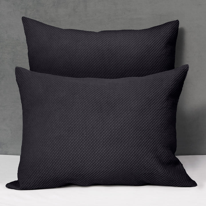 Olivia Coverlet & Shams Pillow Sham / Euro / Charcoal