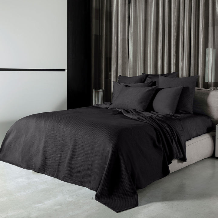 Olivia Coverlet & Shams Pillow Sham / Euro / Charcoal