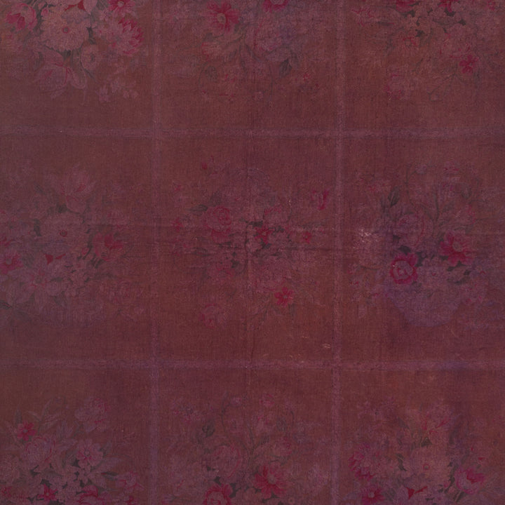 Purple Patchwork Wool Rug - 7' x 8'11"