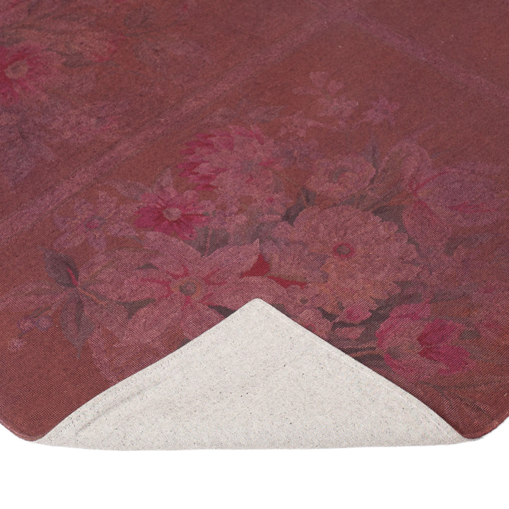 Purple Patchwork Wool Rug - 7' x 8'11"