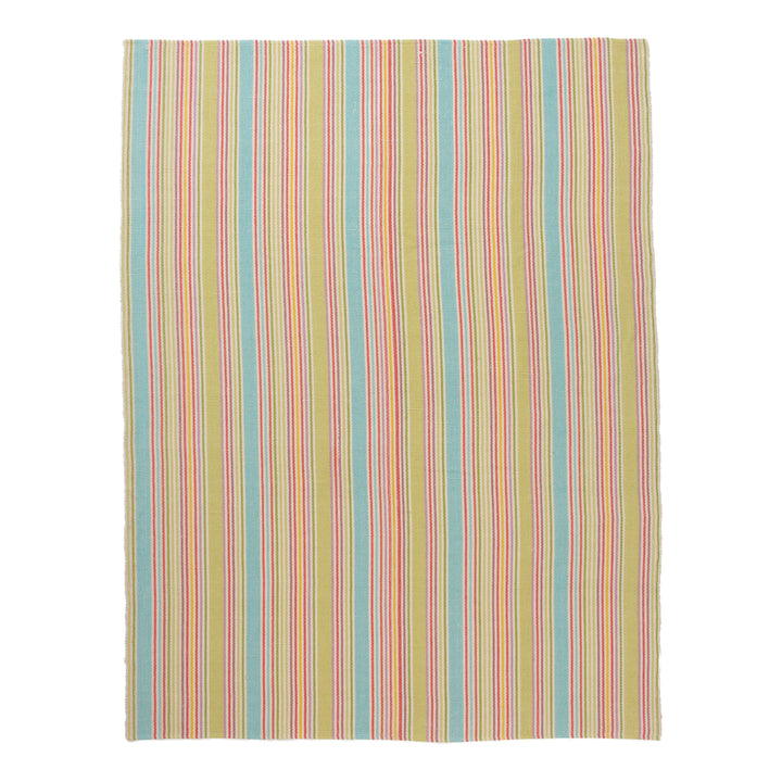 Multi Flatweave Cotton Striped Rug - 8' x 10'
