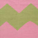 Green and Pink Chevron Flatweave Cotton Rug - 3'6" x 5'6"