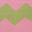 Green and Pink Chevron Flatweave Cotton Rug - 3'6" x 5'6"