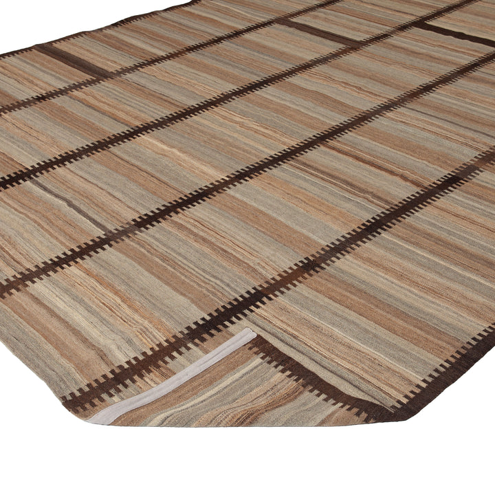 Multi Turkish Flatweave Wool Rug - 9'9" x 12'10" Default Title