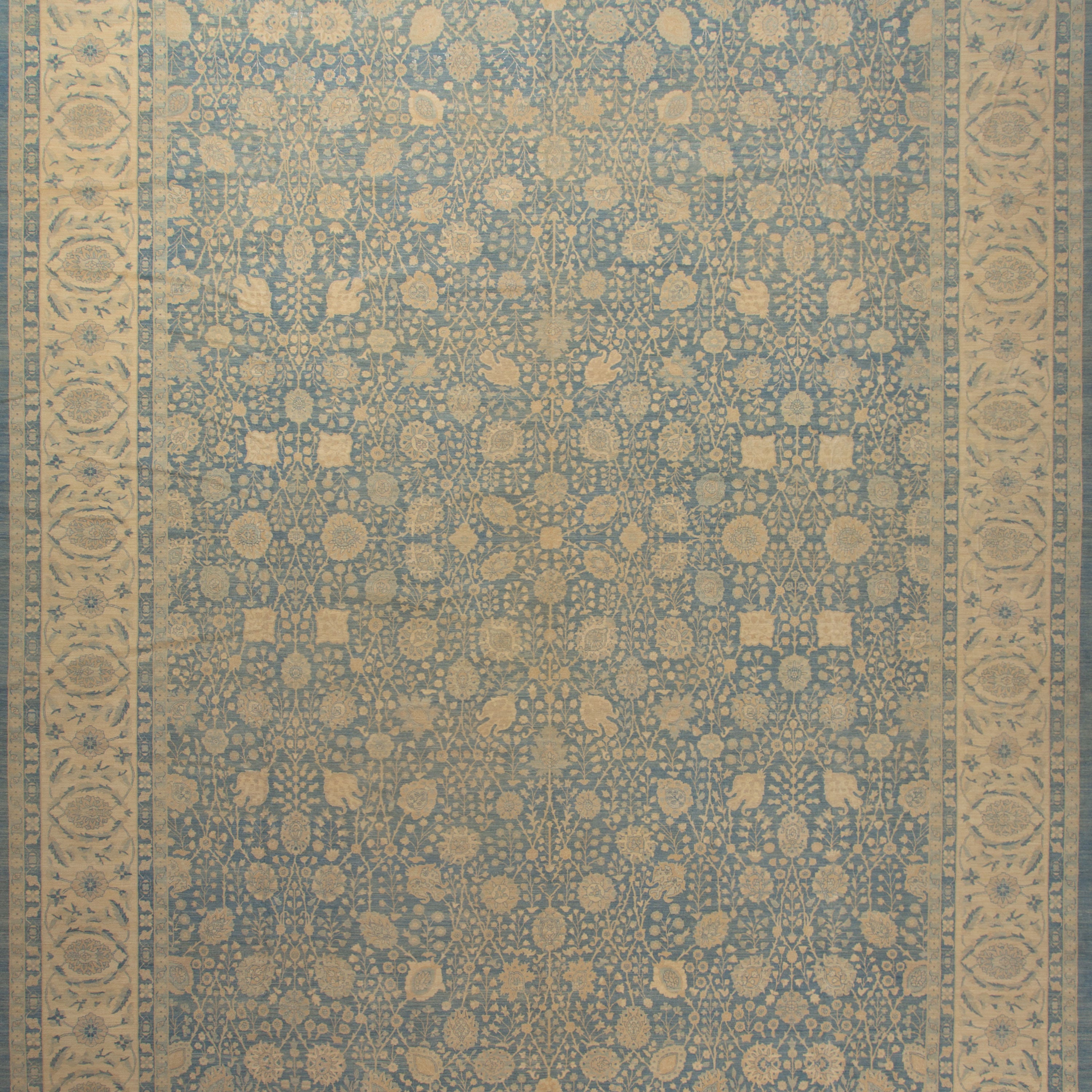Blue Traditional Wool Rug - 16'4" x 23'7"
