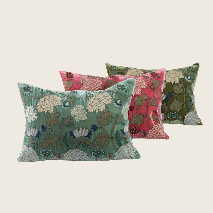 Azura Silk Velvet Lumbar Pillow