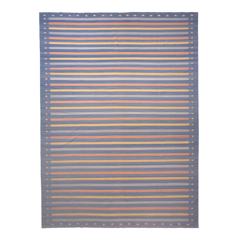 Blue Flatweave Wool Rug - 15' x 20'